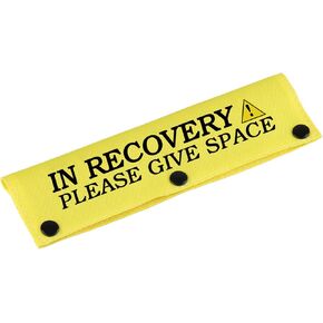 Funny Dog Leash Sleeve in Recovery Please Give Space Dog Leash Wrap Sleeve Alert Tag Pet Birthday Gift (in Recovery-YE Sleeve)