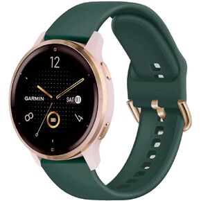 أحزمة ساعة من السيليكون لـ Garmin Vivoactive 4S / Venu 2S / Venu 3S / Vivomove 3S، حزام معصم بديل مقاوم للماء 18 مم لـ Garmin Forerunner 255s/265S
