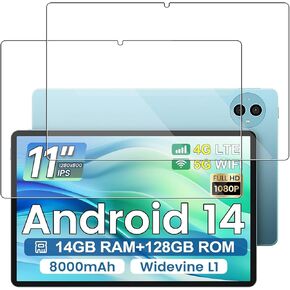 [2 Pack] Screen Protector for TECLAST P50 Tablet Tempered Glass Film Compatible with Teclast P50 11 inch Android 14 Tablets Anti- Scratch Sensitive Dropproof Screen Protector