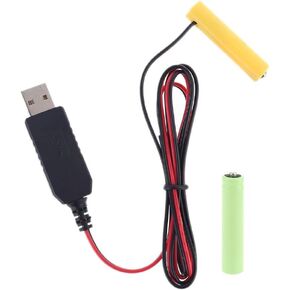 1m AA Battery Eliminator Power Supply Adapter, USB Power Supply Cable Replace1.5V for Clocks Toys (1.5V) in Kuwait