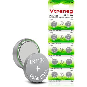 10 Pack LR1130 Battery L1131F LR54 L1131C 189 389 390 AG10 1.5V Alkaline Battery for Sound Book LED Light Calculator Watch Button Cell Battery