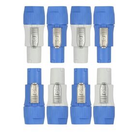 8Pcs 3 XLR AC Powercon Connector Audio Stage Circular Connector Plug 3 Pins Compatible with NAC3FCA/NAC3FCB/NAC3MA-1/NAC3MPB-1