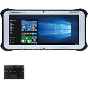 BoxWave Keyboard Compatible with Panasonic Toughpad FZ-G1 - SlimKeys Bluetooth Keyboard with Trackpad, Portable Keyboard with Trackpad for Panasonic Toughpad FZ-G1 - Jet Black