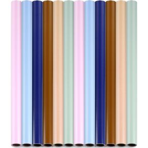 Estune 12 Rolls Bulletin Board Paper 4 x 15ft Fade Resistant Bulletin Board Paper Assorted Color Paper Roll for Classroom Arts Crafts Drawing Painting Decoration