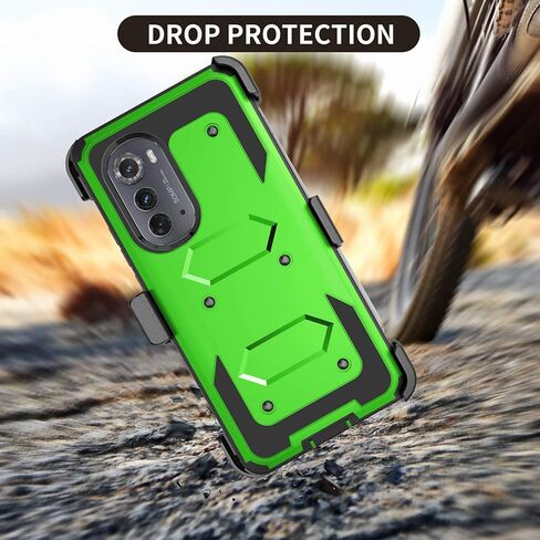 Takfox Moto Edge 2022 Case, for Motorola Edge 2022 Case Belt Clip Phone Holster, [Built-in Screen Protector] [Kickstand] Protective Heavy Duty Shockproof Rugged Cover-Black in Saudi Arabia