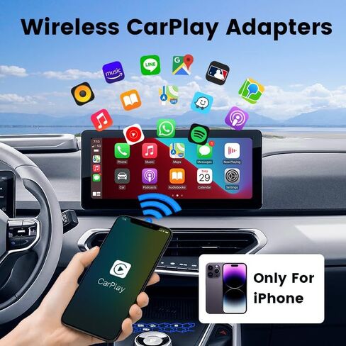 Carlinkit Mini SE Wireless CarPlay Adapter - Convert Wired CarPlay to Wireless | High Cost-Performance | Dual-Head USB-A & USB-C | Compact & Stable Connection in Kuwait