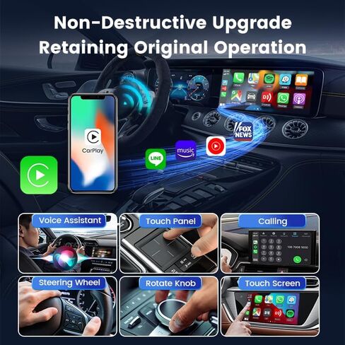 Carlinkit Mini SE Wireless CarPlay Adapter - Convert Wired CarPlay to Wireless | High Cost-Performance | Dual-Head USB-A & USB-C | Compact & Stable Connection in Kuwait