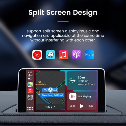 Carlinkit Mini SE Wireless CarPlay Adapter - Convert Wired CarPlay to Wireless | High Cost-Performance | Dual-Head USB-A & USB-C | Compact & Stable Connection in Kuwait
