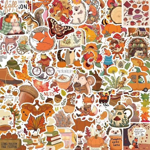 ملصقات البلوط 55pcs الخريف الخريف البلوط لعيد الشكر زجاجات المياه بطاقات الأمتعة المغلفات سجل القصاصات الكمبيوتر المحمول حزب الديكور للأطفال المراهقين in Kuwait