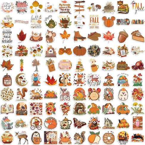 ملصقات البلوط 55pcs الخريف الخريف البلوط لعيد الشكر زجاجات المياه بطاقات الأمتعة المغلفات سجل القصاصات الكمبيوتر المحمول حزب الديكور للأطفال المراهقين in Kuwait