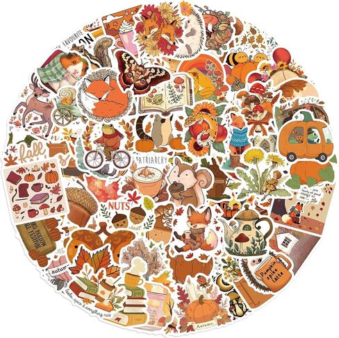 ملصقات البلوط 55pcs الخريف الخريف البلوط لعيد الشكر زجاجات المياه بطاقات الأمتعة المغلفات سجل القصاصات الكمبيوتر المحمول حزب الديكور للأطفال المراهقين in Kuwait