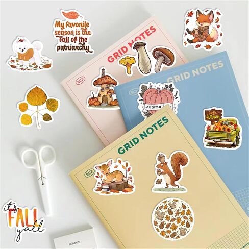 ملصقات البلوط 55pcs الخريف الخريف البلوط لعيد الشكر زجاجات المياه بطاقات الأمتعة المغلفات سجل القصاصات الكمبيوتر المحمول حزب الديكور للأطفال المراهقين in Kuwait