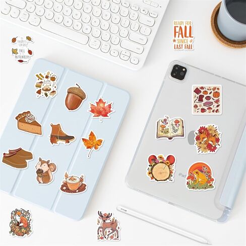ملصقات البلوط 55pcs الخريف الخريف البلوط لعيد الشكر زجاجات المياه بطاقات الأمتعة المغلفات سجل القصاصات الكمبيوتر المحمول حزب الديكور للأطفال المراهقين in Kuwait