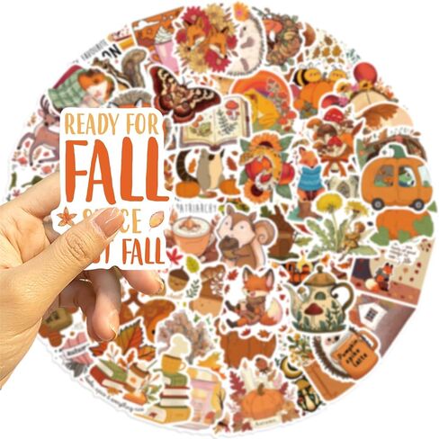 ملصقات البلوط 55pcs الخريف الخريف البلوط لعيد الشكر زجاجات المياه بطاقات الأمتعة المغلفات سجل القصاصات الكمبيوتر المحمول حزب الديكور للأطفال المراهقين in Kuwait