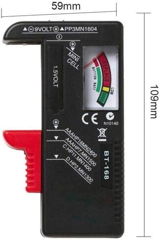 أسود عالمي BT168 جهاز اختبار البطارية الرقمي فولت مدقق لAA AAA 9V زر أدوات الجهد المتعددة البطارية BT-168 اختبار متر حجم البطاريات المنزلية والشواحن والملحقات in Saudi Arabia
