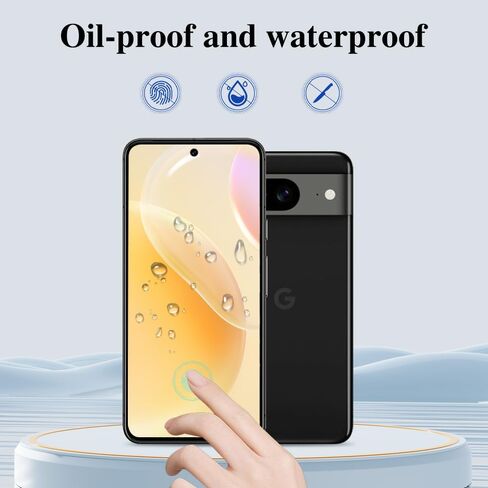 [3+3 Pack Screen Protector for Google Pixel 8（Released 2023） [Scratch Resistant] [Bubble Free] Tempered Glass Screen Film (Pixel 8-6.17 Inch) in Saudi Arabia