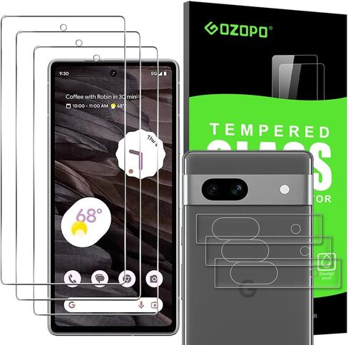 [3+3 Pack Screen Protector for Google Pixel 8（Released 2023） [Scratch Resistant] [Bubble Free] Tempered Glass Screen Film (Pixel 8-6.17 Inch) in Saudi Arabia