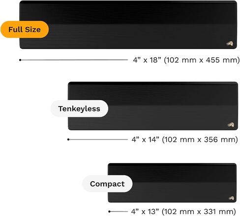 Glorious Gaming Wooden Keyboard Wrist Rest (TKL) - White Ash Wood, Medium-Coarse Grain, Smooth Surface, Sweat & Oil Resistant, Easy Clean, Anti-Slip Rubber Base, 360 x 100 x 19mm - Onyx in Saudi Arabia