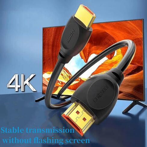 كابل شامل HD 4K HDMI2.0 60 هرتز، اتصال بشاشة عرض الكمبيوتر، التلفزيون، جهاز العرض، صندوق التلفزيون الذكي، Blu-ray DVD، نقل متزامن للصوت والفيديو، حماية متعددة الطبقات، 2 متر in Kuwait