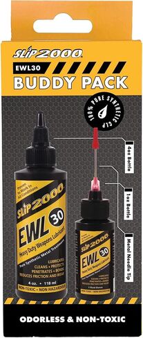 Slip 2000 EWL30 Buddy Pack, Pure Synthetic CLP, Needle Tip, 1 oz & 4 oz | Thick, Heavy Weight (30) Gun Lubricant, Extreme Temperatures -75 to 1250 F in Saudi Arabia
