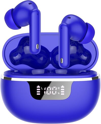 Donerton Wireless Earbuds, Bluetooth Headphones HiFi Stereo, in-Ear Earphones with ENC Mic, Wireless Headphones Waterproof, Ear Buds LED Display Mini Charging Touch Control in Saudi Arabia