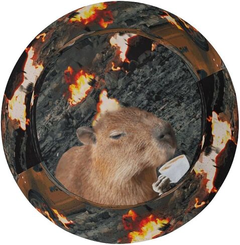قبعة دلو Mercuryelf Capybara هدايا للرجال والنساء، قبعة شمسية قابلة للتعبئة للجنسين، قبعة صياد سوداء أنيقة للصيف في الهواء الطلق in Kuwait