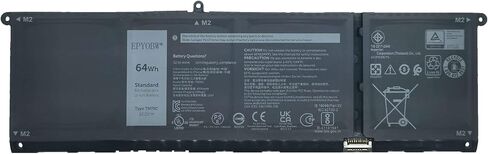 بطارية TN70C 64Wh متوافقة مع Dell Inspiron 3510 3520 3530 5310 5320 5330 5510 5630 5440 5445 / Latitude 3320 3420 3520 / Inspiron 16 7620 7630 7635 7640 سلسلة كمبيوتر محمول 2 في 1 V6W 33 جي 91 جي 0 in Saudi Arabia
