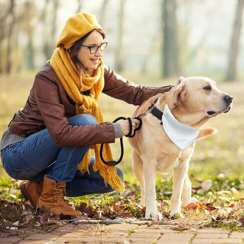 4 PCS White Triangle Dog Bandana Collar, Dog Bandana with Adjustable Buckle Sublimation Blank DIY Dog Bandanas for Dogs and Cats, S in Saudi Arabia