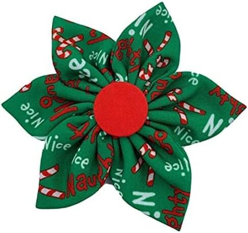 Huxley & Kent Pet Pinwheel | Naughty & Nice (Small) | Christmas Holiday Collar Accessory for Dogs/Cats | Bow Collar Attachment | Cute, Comfortable Accessory | H&K Pinwheel for Pets in Saudi Arabia