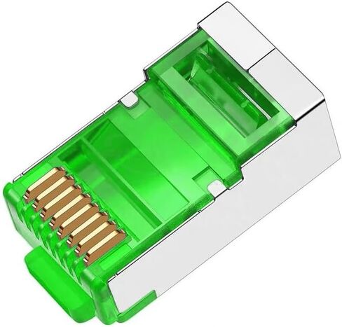 50 Pcs Cat6 RJ45 Color Connectors, Cat6 RJ45 Color Plugs, Cat6 Metal Shielded RJ45 Ends FTP 8P8C Modular Network Plug Connector, Red in Saudi Arabia