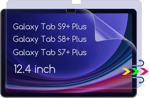 2 Pack Anti Blue Light Screen Protector for Samsung Galaxy Tab S10 Plus / Galaxy Tab S9 Plus /Galaxy Tab S9 FE Plus/Galaxy Tab S8 Plus /Galaxy Tab S7 Plus (12.4 inch), Eye Protection Anti Glare-Matte in Saudi Arabia