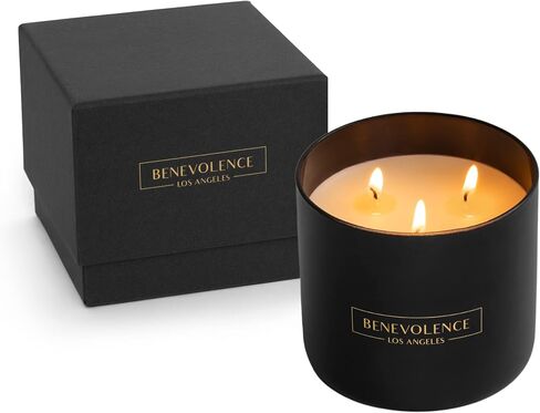 شمعة معطرة برائحة البرغموت والياسمين من بينفولنس لا | شموع معطرة بوزن 8 أونصة للمنزل | هدايا شموع الصويا الطبيعية للنساء | شمعة برائحة العلاج العطري تحترق لمدة 45 ساعة | شموع الصيف in Saudi Arabia