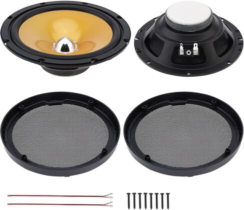 2 قطعة من سماعات السيارة مقاس 6.5 بوصة، مكبر صوت محوري للسيارة HiFi بقدرة 280 وات مع غطاء، مكبر صوت بتردد كامل النطاق غير مدمر in Kuwait