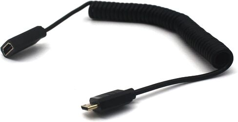كابل MOTONG القياسي 4K HDMI 2.0 إلى Mini HDMI، سلك كابل HDMI صغير ملفوف ذكر إلى HDMI 2.0 أنثى 4K*2K@60 هرتز إيثرنت إرجاع الصوت ثلاثي الأبعاد (1.8 متر، M إلى F) in Saudi Arabia