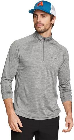 تصميم Eddie Bauer للرجال بأكمام طويلة وسحاب 1/4 in Kuwait