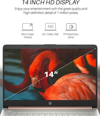 كمبيوتر محمول HP Stream مقاس 14 بوصة للأعمال الطلابية، Intel رباعي النواة N4120، ذاكرة وصول عشوائي سعتها 16 جيجابايت + تخزين 384 جيجابايت (128 جيجابايت eMMC+256 جيجابايت MSD)، مكتب 365 لمدة عام، عمر بطارية طويل، رفيع ومحمول، كاميرا ويب عالية الدقة، Window in Saudi Arabia