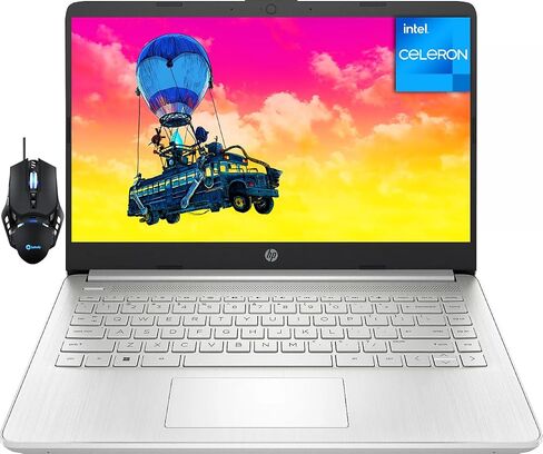 كمبيوتر محمول HP Stream مقاس 14 بوصة للأعمال الطلابية، Intel رباعي النواة N4120، ذاكرة وصول عشوائي سعتها 16 جيجابايت + تخزين 384 جيجابايت (128 جيجابايت eMMC+256 جيجابايت MSD)، مكتب 365 لمدة عام، عمر بطارية طويل، رفيع ومحمول، كاميرا ويب عالية الدقة، Window in Saudi Arabia