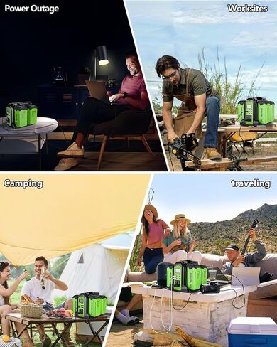 350W Power Inverter for Greenworks 40v Battery, 4-Ports DC 40V to AC 110-120V Pure Sine Wave Battery Inverter with 3 USB-A Port, 1 USB-C Port,300lm LED Light for Camping Travel Emergency(Tool Only) in Kuwait