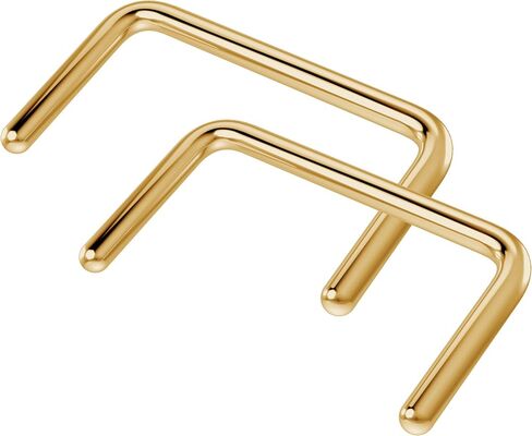 2pc PVD Black Septum Retainer 16g U-Shaped Piercing Ring 16 Gauge Staple Shape Jewelry (choose Color, Diameter) in Saudi Arabia