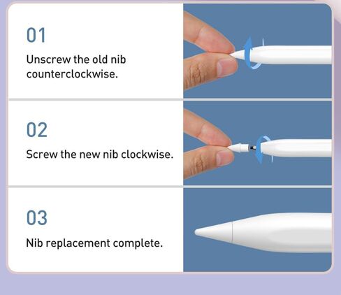 Pencil Tips Soft Wear-Resistant Tips for Apple Pencil 1st / 2nd Generation, 2B Soft Double-Layered Pen Tip for Apple Replacement 2B Stylus Fine Nib Compatible with iPad Air Mini Pro Apple Pencil in Saudi Arabia