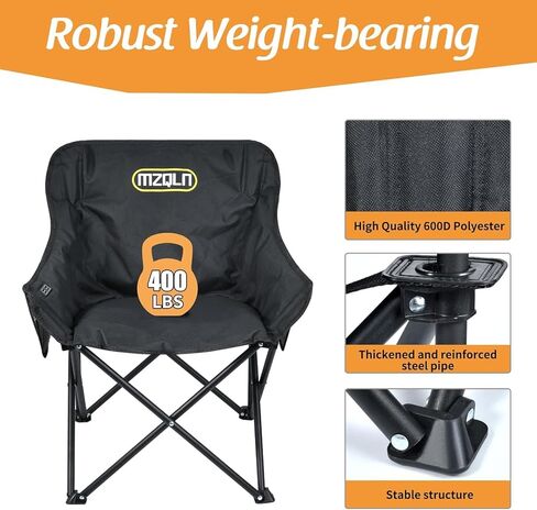 كرسي تخييم صغير الحجم ومدفأ مع بطارية 10,000 مللي أمبير في الساعة، 3 كراسي قابلة للتدفئة ومحمولة مع حامل أكواب، حقيبة تخزين، مثالي للرياضات الخارجية، والتخييم، والفناء، ويتحمل ما يصل إلى 400 رطل in Kuwait