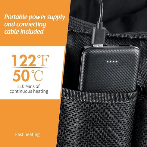 كرسي تخييم صغير الحجم ومدفأ مع بطارية 10,000 مللي أمبير في الساعة، 3 كراسي قابلة للتدفئة ومحمولة مع حامل أكواب، حقيبة تخزين، مثالي للرياضات الخارجية، والتخييم، والفناء، ويتحمل ما يصل إلى 400 رطل in Kuwait