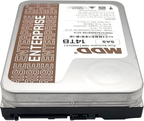 MDD (MD14TSAS25672E-2X14) 14 تيرابايت 7200 دورة في الدقيقة 256 ميجابايت كاش 4KN SAS 12 جيجابايت/ثانية 3.5 بوصة (محرك مزدوج) محرك الأقراص الصلبة للمؤسسات - [ليس محرك أقراص SATA HDD] (متجدد) in Saudi Arabia