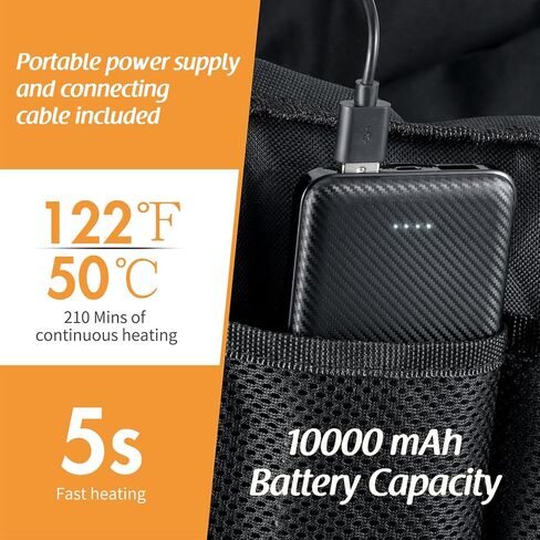 Compact Small Heated Camping Chair with 10,000 mAh Battery Pack, 3 Heated Portable Heated Chairs with Cup Holder, Storage Bag, Ideal for Outdoor Sports, Camping, Patio, Holds up to 400 Lbs in Saudi Arabia