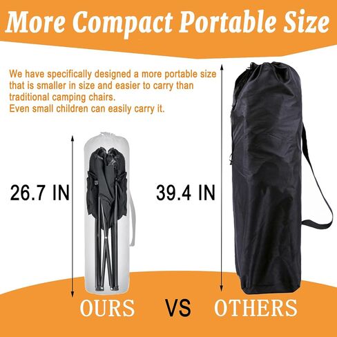 Compact Small Heated Camping Chair with 10,000 mAh Battery Pack, 3 Heated Portable Heated Chairs with Cup Holder, Storage Bag, Ideal for Outdoor Sports, Camping, Patio, Holds up to 400 Lbs in Saudi Arabia