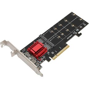محول M.2 PCIe NVMe SSD عالي السرعة إلى PCIe X8 X16 يدعم وظيفة التشعب NVMe SSD 2230 2242 2260 2280 22110