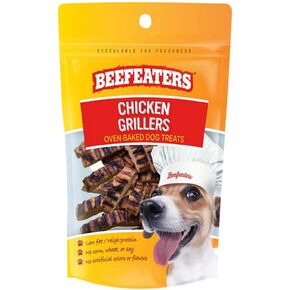 Beefeaters Dog Treats - Chicken Grillers 2.22oz, Case of 12 | Real Chicken Dog Treat | Dog Food Oven-Baked | No Artificial Flavors/Colors | Dental Health Benefits | Training Treats for All Dog Sizes