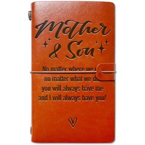 Leather Journal Gifts for Son from Mom, You Are The Greatest Gift That God Has Given Me, Christmas Graduation Birthday Gifts for Son, Son Travel Diary Journal Notebook Gifts from Mother, 4.7" X 7.8"