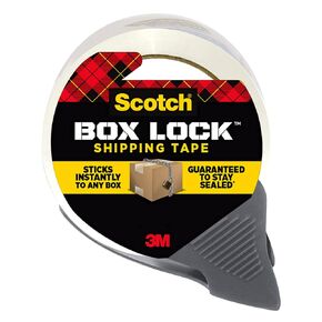 Scotch Box Lock Packaging Tape, 2 Rolls with 1 Refillable Dispenser, 1.88 in x 54.6 yd, Extreme Grip, Sticks Instantly to Any Box
