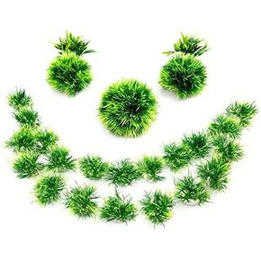 BEGONDIS Artificial Aquarium Green Water Plants Grass Ball Set 25 Pcs, Fish Tank Aquarium Decorations, Made of Soft Plastic